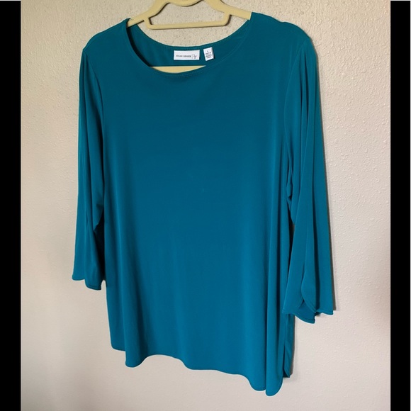 Teal tunic with split 3/4” sleeve - Picture 1 of 1